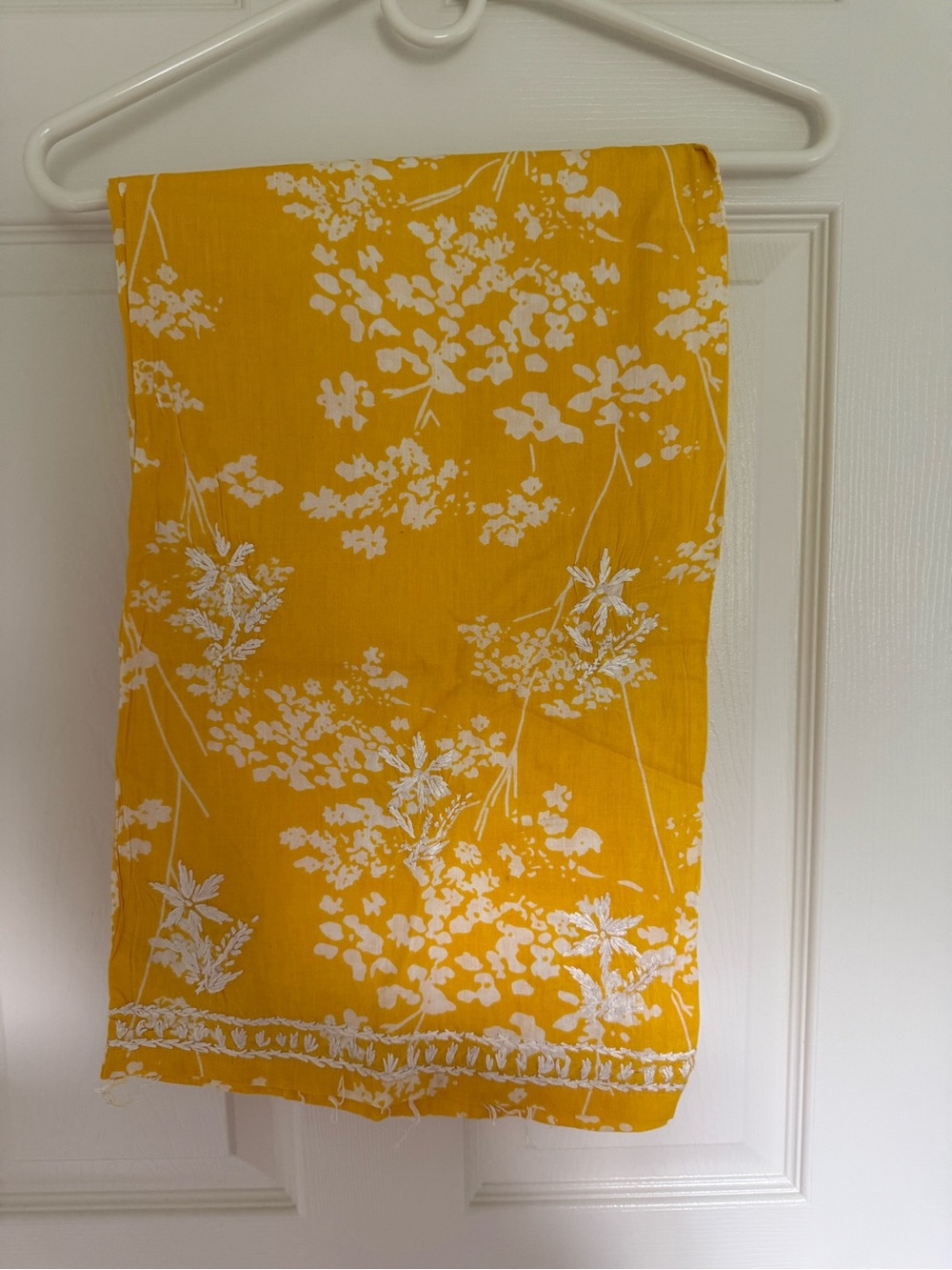 Yellow Floral chickcuri kamez - Picture 3 of 3